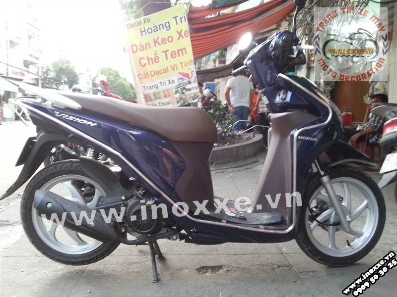 Khung inox xe Happy Vision 2014